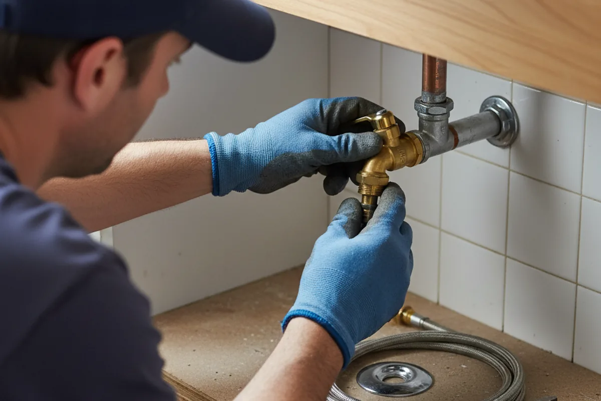 Shutoff valve and fitting work during Emergency Plumbing in Locust Grove